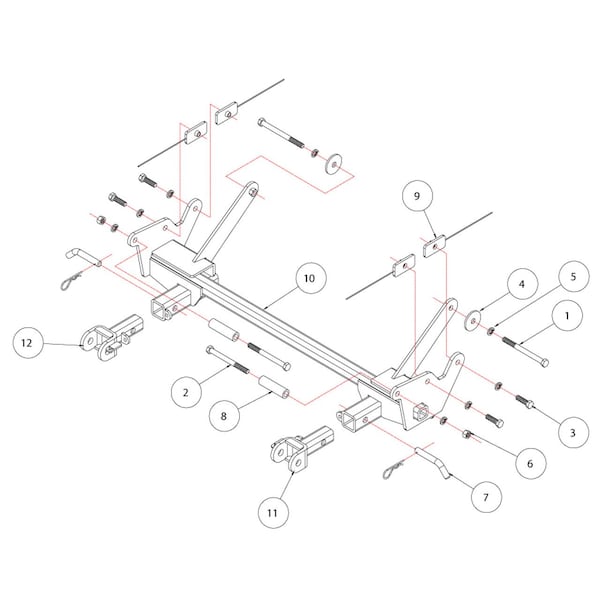 Roadmaster 08-10 F250/F350 TOW BAR MNTG BRKT KIT 4412-3 - main